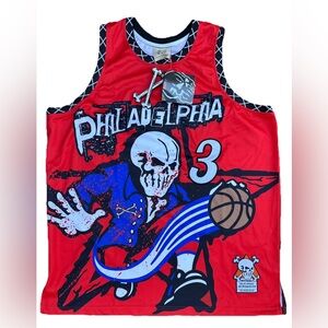 Brand X Legends Never Die Philadelphia The Answer #3 Jersey NWT Red Sz 3XL NWT